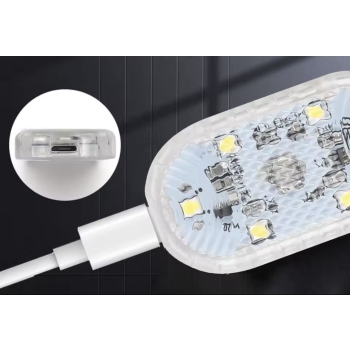 LED Oświetlenie wewnętrzne samochodu Lampka Bezprzewodowa USB